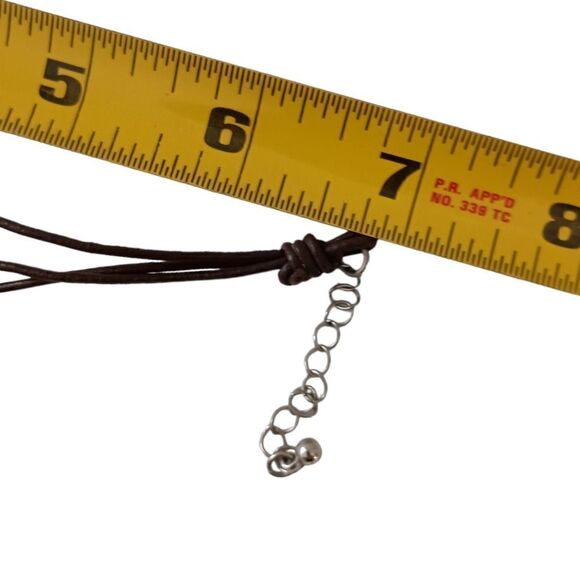 Fresh‎ Water Pearl Bracelet Corded Brown Multi Strand Coastal Beach Adjustable. - Picture 2 of 16